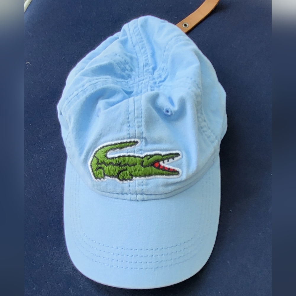 Lacoste Baseball Cap Buckle Leather Strap Hard To Find.